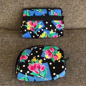 Set of 2 Cosmetic Bags from the Ted Lapidus Collection